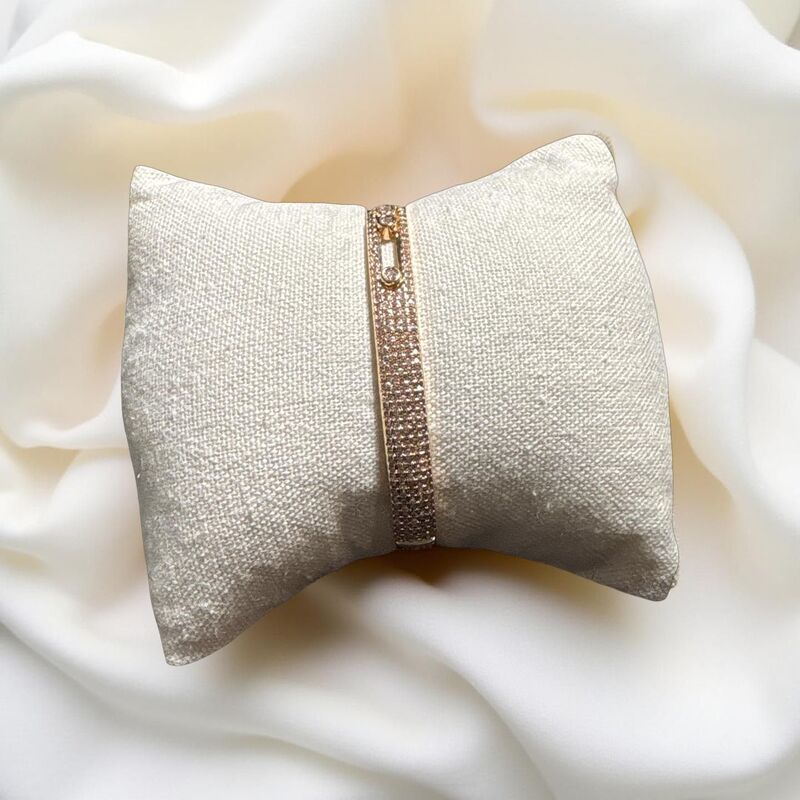 Crystal Sliding Stone Bangle