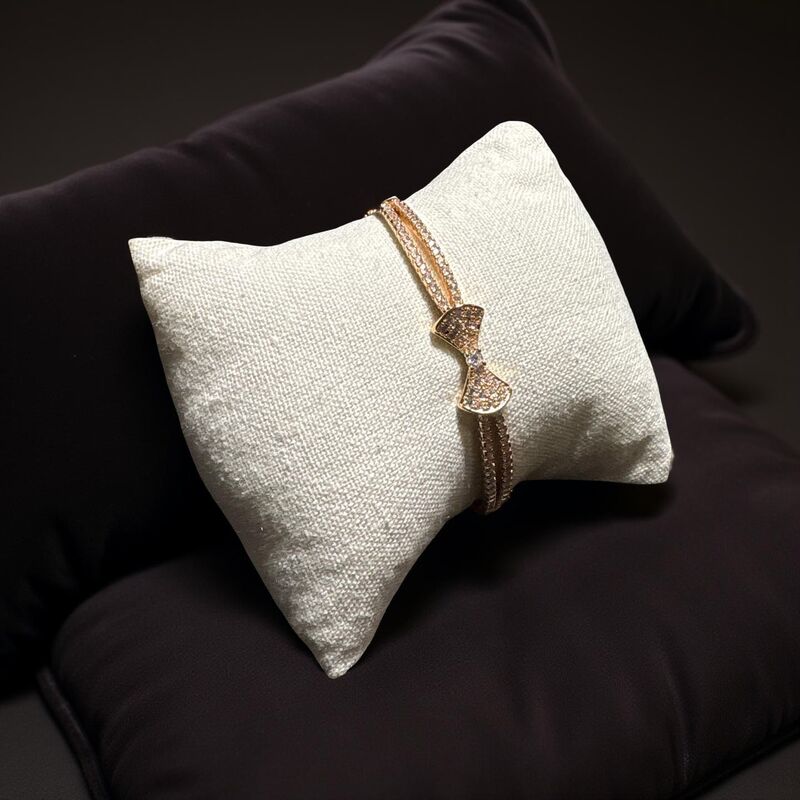 Crystal Embellished Bow Bracelet