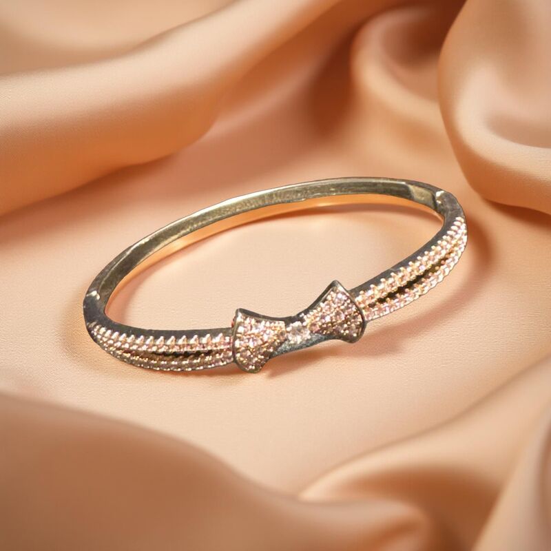 Crystal Embellished Bow Bracelet
