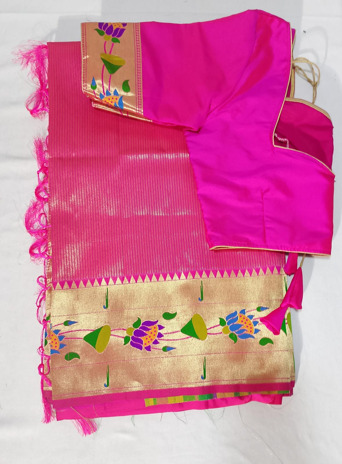 S002: Ready To Ship Beautiful Paithani Saree With Stitched Blouse