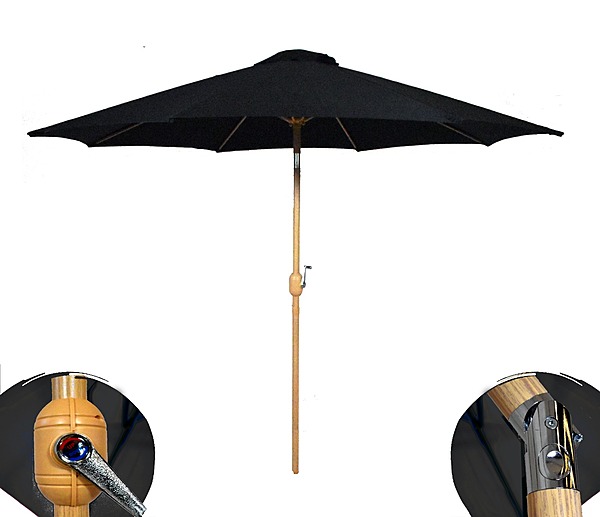 SOMBRILLA 2.7 BLACK (MADERA)