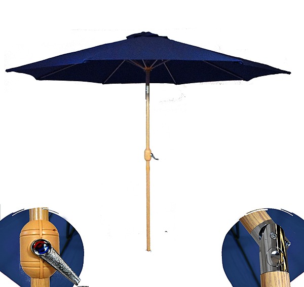 SOMBRILLA 2.7 DARK BLUE (MADERA)