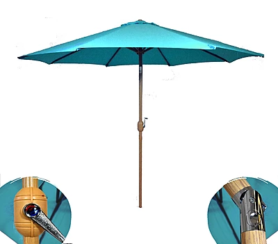 SOMBRILLA 2.7 LIGHT BLUE (MADERA)