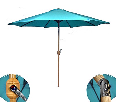 SOMBRILLA 2.7 LIGHT BLUE (MADERA)