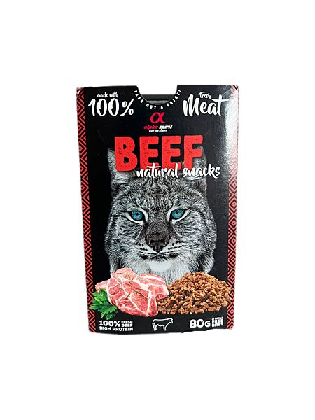 Alpha Spirit Natural Snacks Beef for Cats - 80g