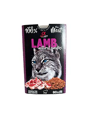 Alpha Spirit Natural Snacks Lamb for Cats 80g