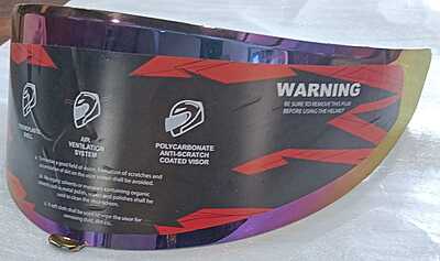 STEELBIRD CHROME RAINBOW VISOR FOR SBH-25