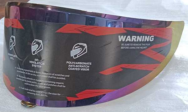 STEELBIRD CHROME RAINBOW VISOR FOR SBH-25