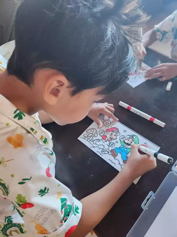 Colour-In Keepsake Art - Mario and Luigi