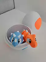 Dino Egg with flexi Triceratops and T-Rex