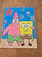Spongbob and Patrick - Colou-In Keepsake Art