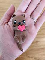 Flexi Otter with Heart