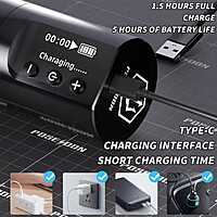 Poseidon short pen adjustable stroke length wireless tattoo pen + extra battery