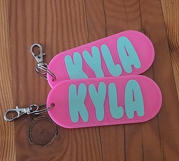 Name Tag Keychains - 10cm