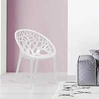 Nilkamal Crystal Polypropylene Premium Chair (Milky White)