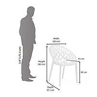 Nilkamal Crystal Polypropylene Premium Chair (Milky White)