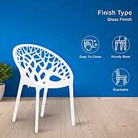 Nilkamal Crystal Polypropylene Premium Chair (Milky White)