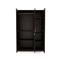 Nilkamal Willy 3 Door Wardrobe with Mirror (New Wenge)