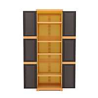 Nilkamal Freedom Mini Large (FML) Plastic Storage Cabinet (Weathered Brown / Biscuit)