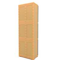 Nilkamal Freedom Mini Large (FML) Plastic Storage Cabinet (Weathered Brown / Biscuit)