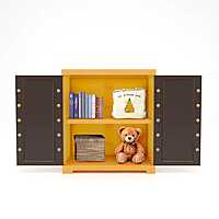 Nilkamal Freedom Mini Small (FMS) Plastic Storage Cabinet/Bookshelf (Weathered Brown / Biscuit)