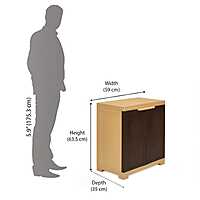 Nilkamal Freedom Mini Small (FMS) Plastic Storage Cabinet/Bookshelf (Weathered Brown / Biscuit)