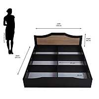 Nilkamal Willy King Bed With Storage (Wenge & Sonama Oak)
