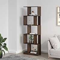 Nilkamal Checkers 5 Tier Book Shelf (Walnut)