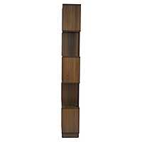 Nilkamal Checkers 5 Tier Book Shelf (Walnut)