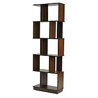 Nilkamal Checkers 5 Tier Book Shelf (Walnut)