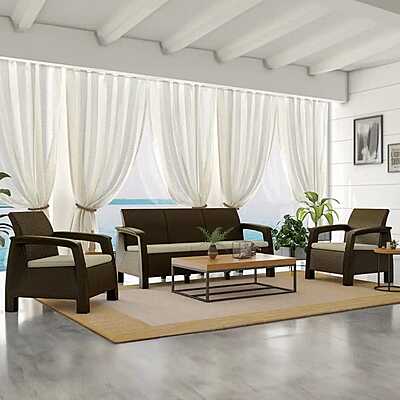 Nilkamal Goa Sofa Set with Cushion (3+1+1 Seater)