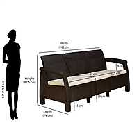 Nilkamal Goa Sofa Set with Cushion (3+1+1 Seater)