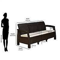 Nilkamal Goa Sofa Set with Cushion (3 Seater)