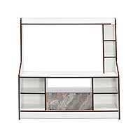 Nilkamal Petra TV Unit (White & Walnut)