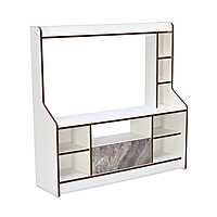Nilkamal Petra TV Unit (White & Walnut)