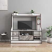 Nilkamal Petra TV Unit (White & Walnut)