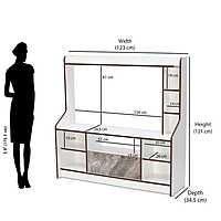 Nilkamal Petra TV Unit (White & Walnut)