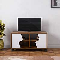 Nilkamal Clive TV Unit (Walnut and White)