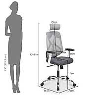 Nilkamal Verona High Back Office Chair (White & Grey)