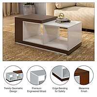 Nilkamal Mono Coffee Table (Legno Oak/Frosty White)