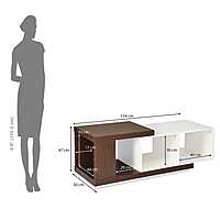 Nilkamal Mono Coffee Table (Legno Oak/Frosty White)