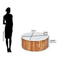 Nilkamal Oaken Marble Coffee Table