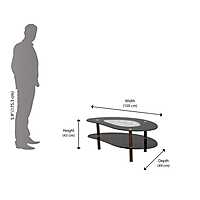 Nilkamal Stuart Center Table (Black / Walnut)