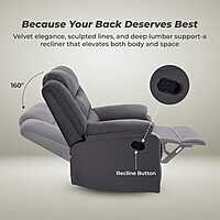 Nilkamal Sierra 1 Seater Manual Recliner Sofa (Brown)