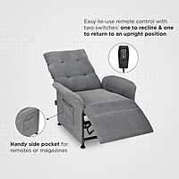 Nilkamal Electro 1 Seater Electric Recliner Sofa (Dark Grey)