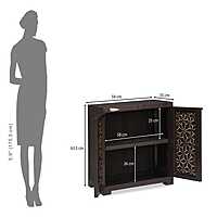 Nilkamal Freedom Star Small (FMSSTAR) Plastic Storage Cabinet (Weather Brown & Biscuit)