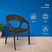 Nilkamal Club Plastic Arm Chair (Season Rust Brown)