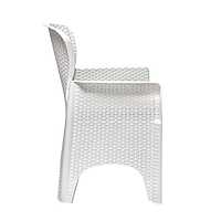 Nilkamal Breeze Outdoor Set of 1 Center Table with Glass and 2 Chairs with Cushion