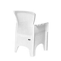 Nilkamal Breeze Outdoor Set of 1 Center Table with Glass and 2 Chairs with Cushion