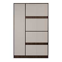 Nilkamal Mozart 3 Door Mirror Wardrobe (Walnut / White)